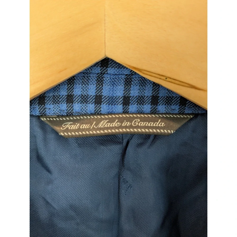 NWT Jack Victor‎ 1913 Luxury Collection Blue Plaid Blazer 40R Made in Canada